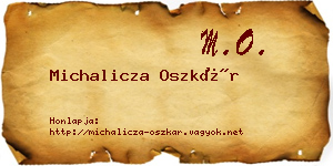 Michalicza Oszkár névjegykártya